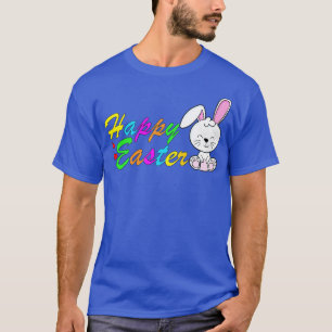 Fröhlicher Osterhase Hasengesicht Lustiger Osterta T-Shirt