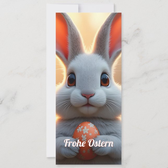 Fröhlicher Osterhase im Zauber des Frühlings (Vorderseite)