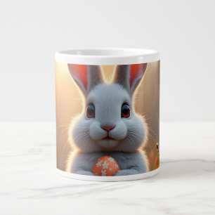 Fröhlicher Osterhase im Zauber des Frühlings Jumbo-Tasse