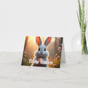 Fröhlicher Osterhase im Zauber des Frühlings Karte