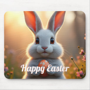 Fröhlicher Osterhase in der Magie des Frühlings Mousepad