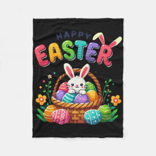 Fröhlicher Osterhase Kaninchen Ei Bysket Mädchen K Fleecedecke