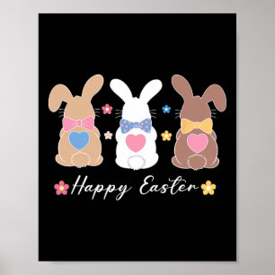 Fröhlicher Osterhase Kaninchen Gesicht Lustiger Os Poster