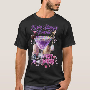 Fröhlicher Osterhase Lieblings-Heißes Chaos Cute M T-Shirt
