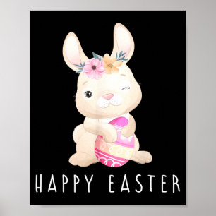 Fröhlicher Osterhase Lustiger Süßer Hase Kinder De Poster