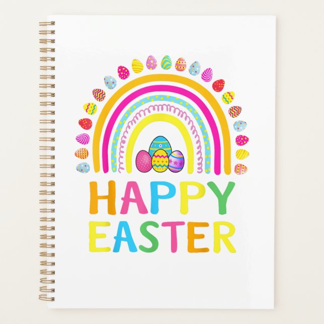 Fröhlicher Osterhase Ostereier-Suche Ostern Frauen Planer (Vorderseite)