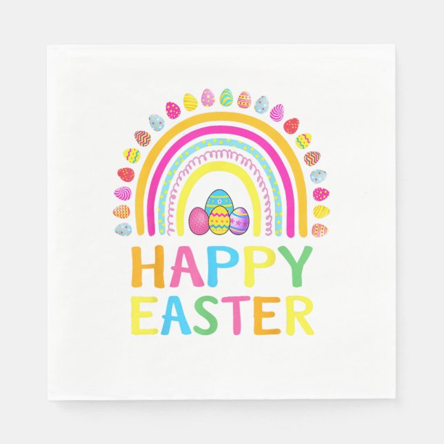 Fröhlicher Osterhase Ostereier-Suche Ostern Frauen Serviette (Vorderseite)