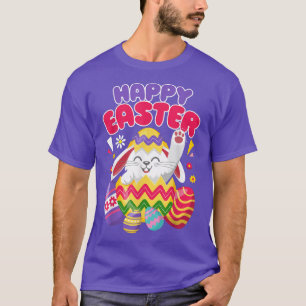 Fröhlicher Osterhase Ostereier  T-Shirt