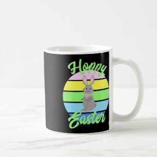Fröhlicher Osterhase Pastell Retro Sonnenuntergang Kaffeetasse