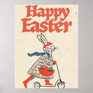 Fröhlicher Osterhase Poster