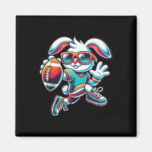Fröhlicher Osterhase Quarterback Receiver Football Magnet