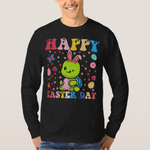 Fröhlicher Osterhase Schildkröte Ostertag Groovy T-Shirt