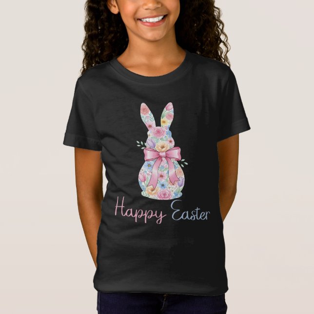 Fröhlicher Osterhase T-Shirt (Vorderseite)