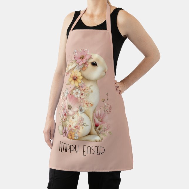 Fröhlicher Osterhase und Blumen Schürze (InSitu)