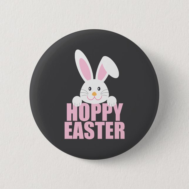 Fröhlicher Osterhase Wortwitz Süße Nk Mädchen  Button (Vorderseite)