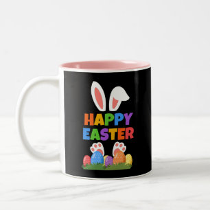 Fröhlicher Osterhase  Zweifarbige Tasse