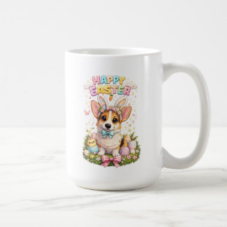 Fröhlicher Ostermuffel für Corgis – Süße Hasenohre Kaffeetasse