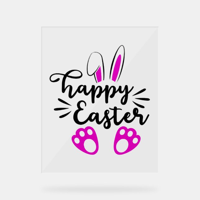 Fröhlicher Ostern Acrylschild (Vorderseite)