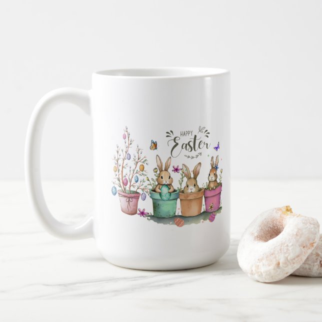 Fröhlicher Ostern Becher Kaffeetasse (Mit Donut)