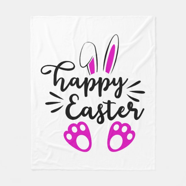 Fröhlicher Ostern Fleecedecke (Vorderseite)