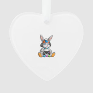 Fröhlicher Ostertag Hase Ei Lustige Jungen Mädchen Ornament