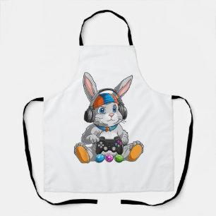 Fröhlicher Ostertag Hase Ei Lustige Jungen Mädchen Schürze