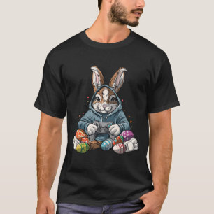 Fröhlicher Ostertag Hase Ei Lustige Jungen Mädchen T-Shirt