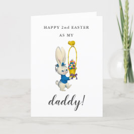 Fröhlicher Ostervater/Papa niedliches Kaninchen Feiertagskarte