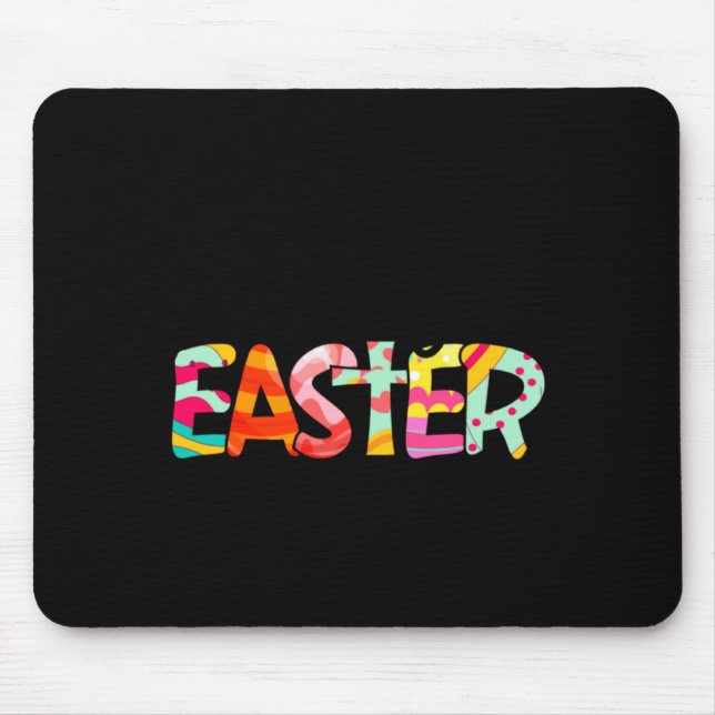 Fröhlicher Osthase Hasengesicht Lustiger Ostertag  Mousepad (Vorne)