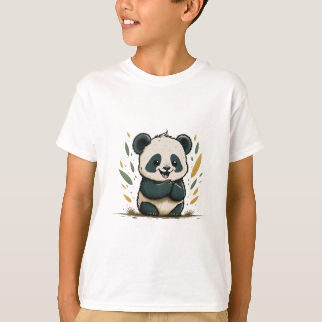 fröhlicher Panda T-Shirt (Vorderseite)