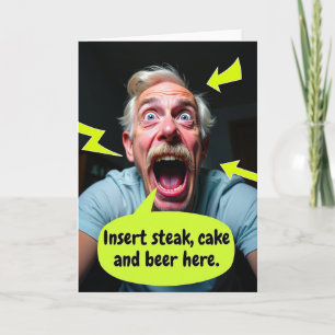 Fröhlicher Papa Neon Kunstkarte Karte