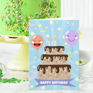 Fröhlicher Party Feier Geburtstag Karte