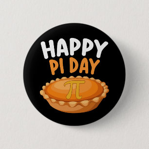 Fröhlicher Pi-Tag-Kuchen Mathematik Mathe Regenbog Button