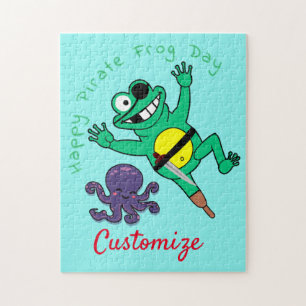 Fröhlicher Piratenfrosch-Tag Thunder_Cove Puzzle