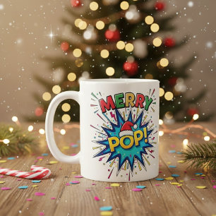 Fröhlicher Pop: Lebendiger Weihnachts-Mug mit Comi Kaffeetasse