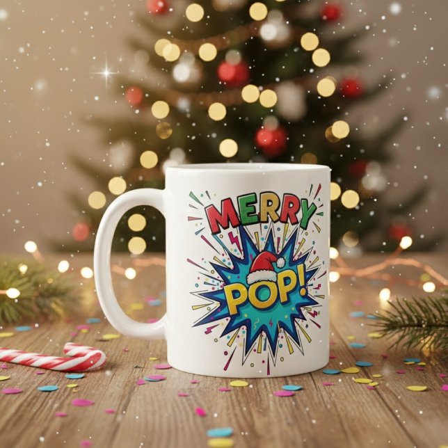 Fröhlicher Pop: Lebendiger Weihnachts-Mug mit Comi Kaffeetasse (Von Creator hochgeladen)