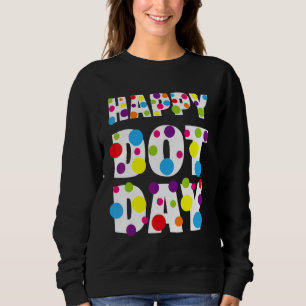 Fröhlicher Punkt-Tag Bunter Regenbogen Punkte Jung Sweatshirt