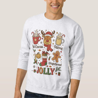 Fröhlicher Retro-Weihnachts-Cartoon Sweatshirt