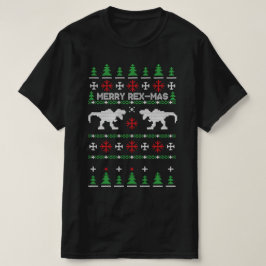 fröhlicher Rexmas Dinosaurier t-rex Ugly Weihnacht T-Shirt