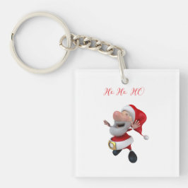 Fröhlicher Santa Ho Ho Schlüsselanhänger