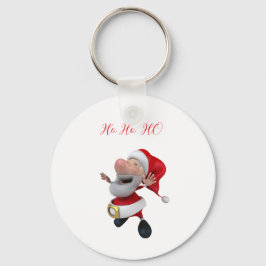 Fröhlicher Santa Ho Ho Schlüsselanhänger