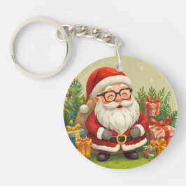 Fröhlicher Santa-Schlüsselanhänger  Schlüsselanhänger