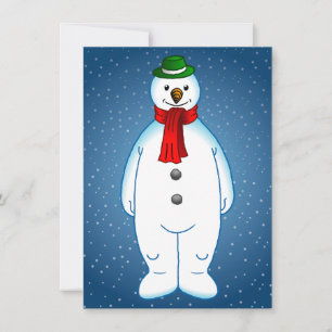 Fröhlicher Schneemann Feiertagskarte
