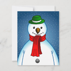 Fröhlicher Schneemann Feiertagskarte