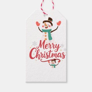 Fröhlicher Schneemann Frohe Weihnachten Lippenbals Geschenkanhänger