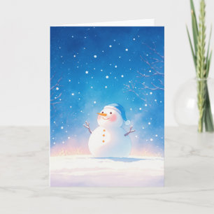 Fröhlicher Schneemann Karte