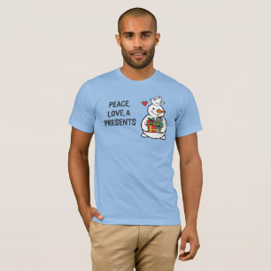 Fröhlicher Schneemann mit Geschenken T-Shirt
