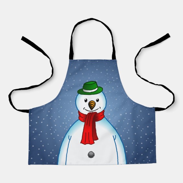 Fröhlicher Schneemann Schürze (Vorderseite)