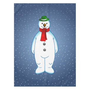 Fröhlicher Schneemann Tischdecke