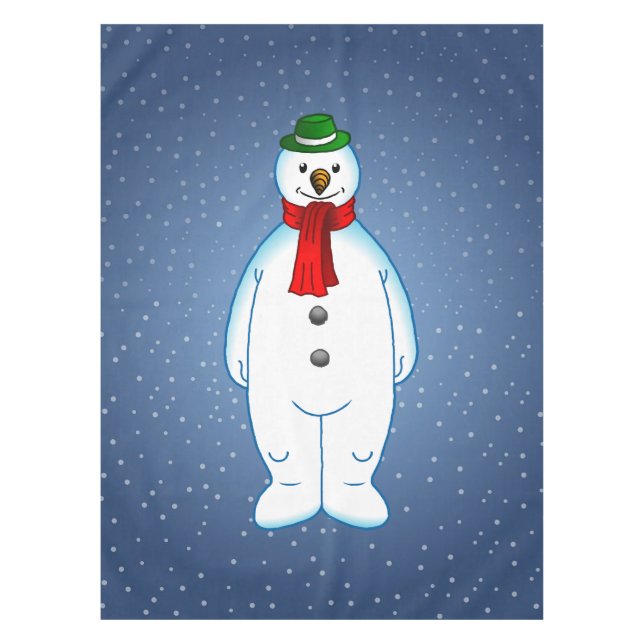 Fröhlicher Schneemann Tischdecke (Vorderseite)